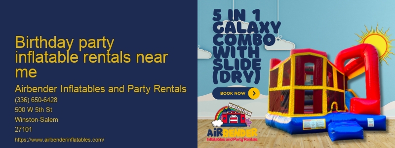 Inflatable party rentals for adults near me