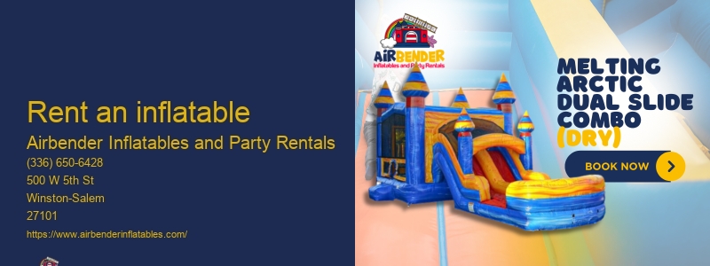 Colorful bounce houses