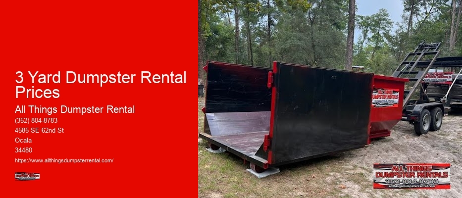 6 Yard Dumpster Rental Prices