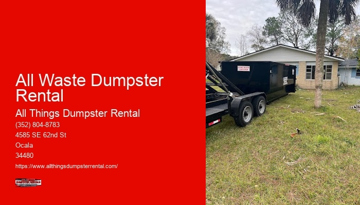 Dumpster Rental And Garbage Dump Services