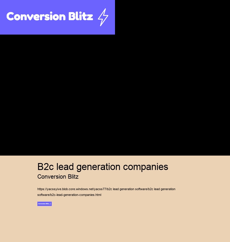 b2c lead generation companies Conversion Blitz b2c lead generation companies