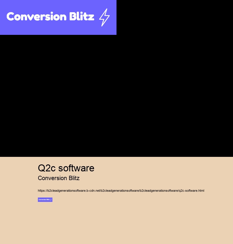 q2c software Conversion Blitz q2c software