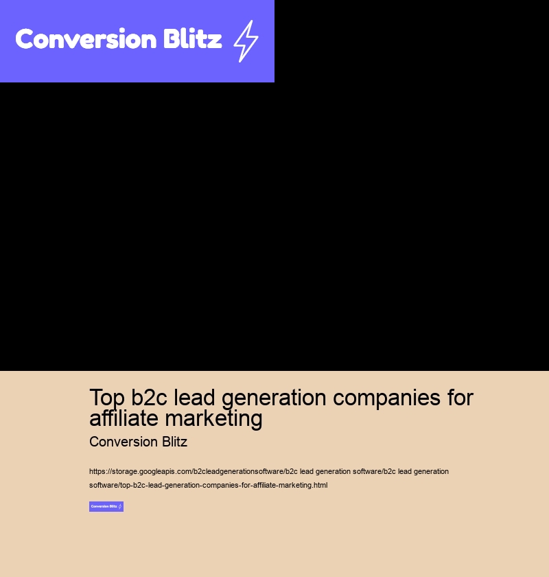 top b2c lead generation companies for affiliate marketing Conversion Blitz top b2c lead generation companies for affiliate marketing