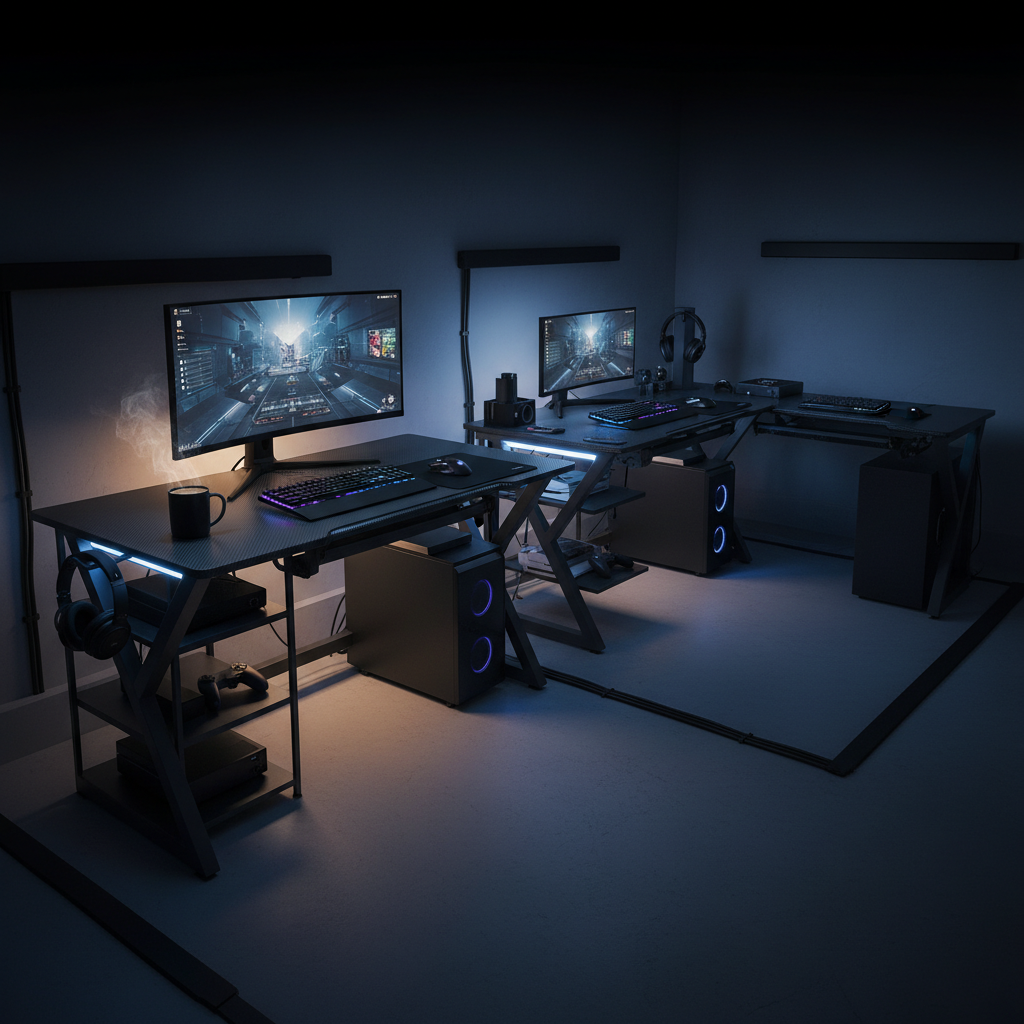 Best Gaming Desks with Built‑In Storage (Shelves, Cup Holders, Headphone Hooks)