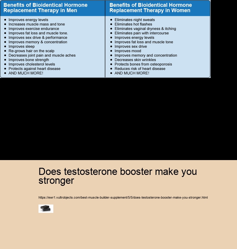 does testosterone booster make you stronger