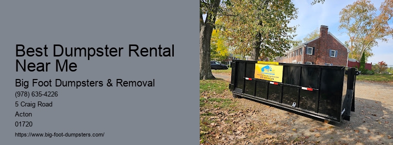 dumpster rental prices near me