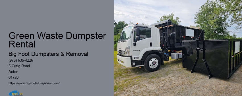 yard waste dumpster rental cost near me