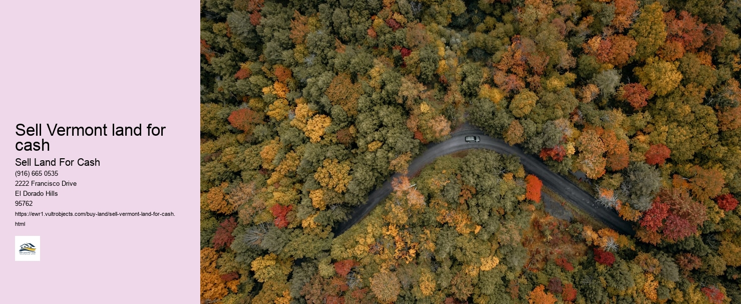 Sell Vermont land for cash