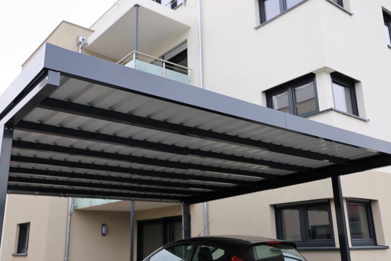 carport with deck on top