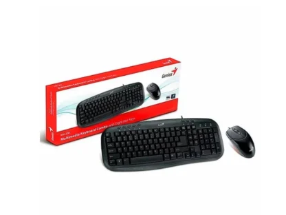Teclado Genius + Mouse Smart Km-200 Usb Multimedia Sp Black (31330003401)