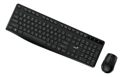 Teclado Genius + Mouse Wireless Km-8206S Usb Multimedia Sp Black (31340017401)