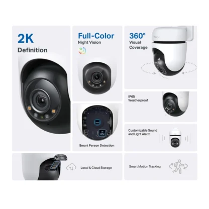 Cámara de Seguridad Tapo C510W 2K – Visión Nocturna y 360° - Imagen 10