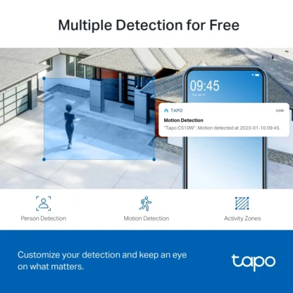 Cámara de Seguridad Tapo C510W 2K – Visión Nocturna y 360° - Imagen 7