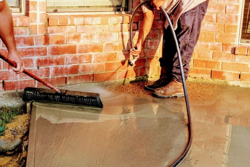 pouring cement slab