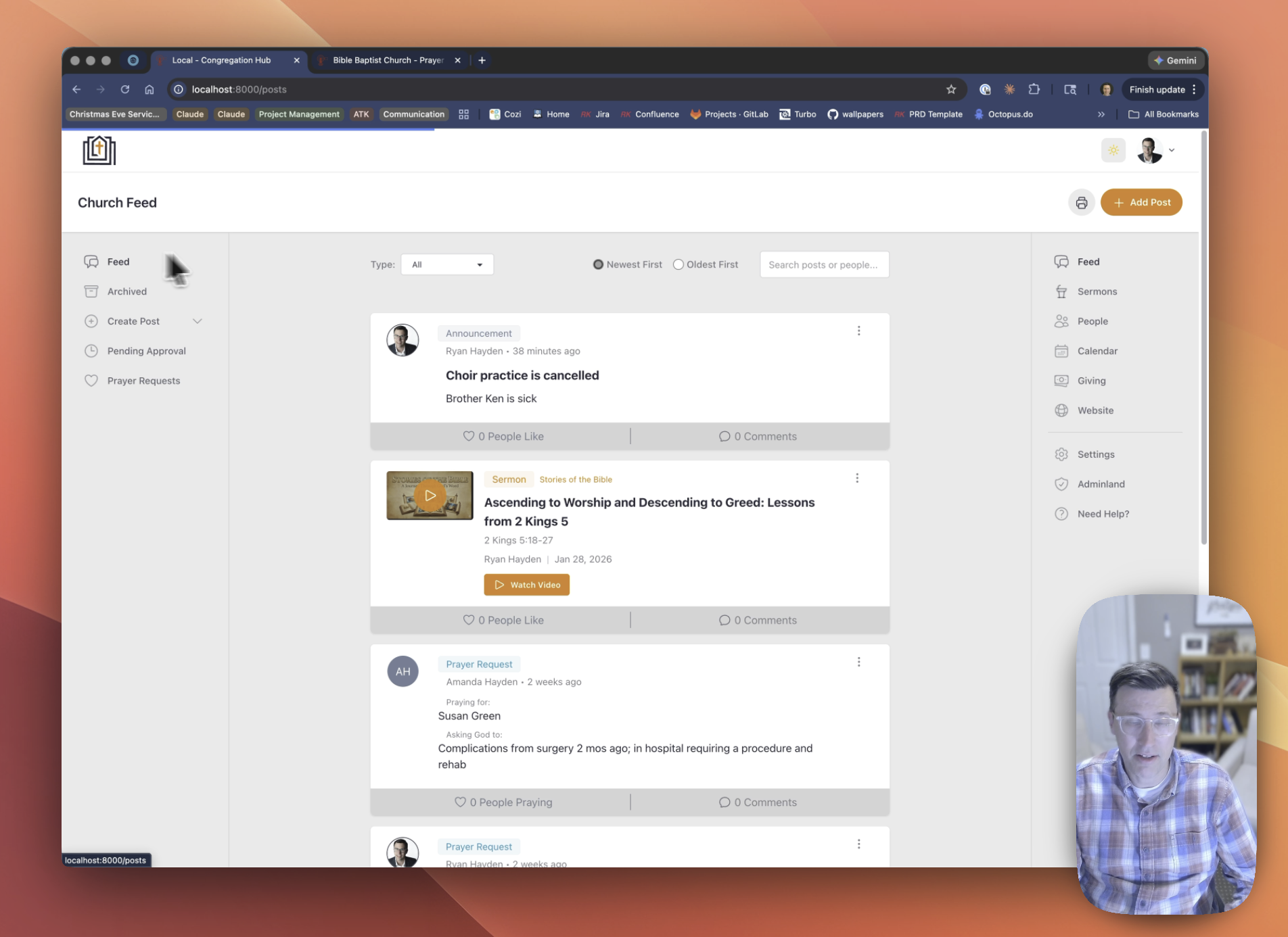 ...manage the church prayer list?