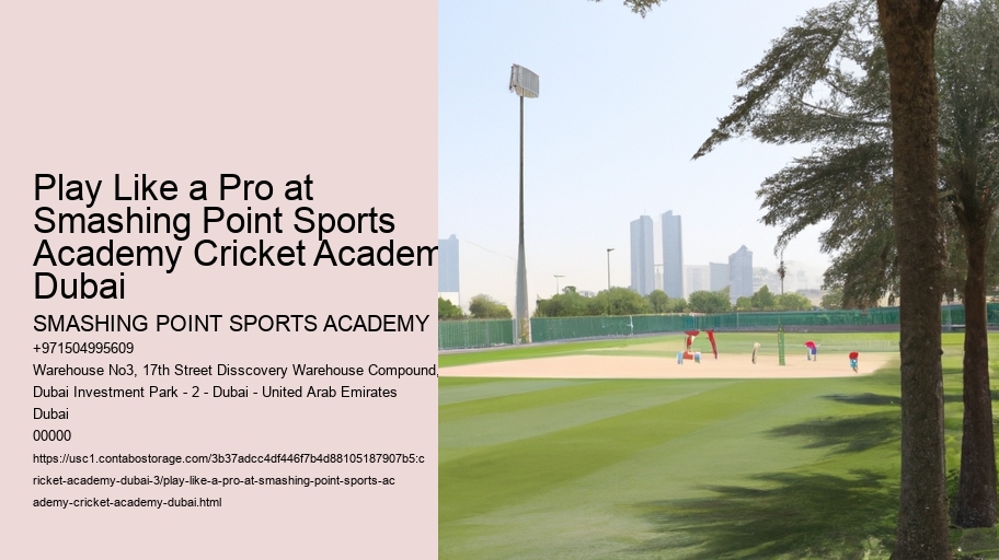 Play Like a Pro at Smashing Point Sports Academy Cricket Academy Dubai