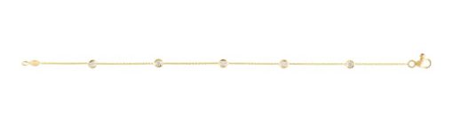 Roberto Coin 18k Yellow Gold DBI Five Bezel Set Diamond Bracelet - Image 2