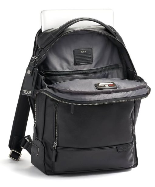 TUMI Harrison Black Warren Backpack Leather - Image 2