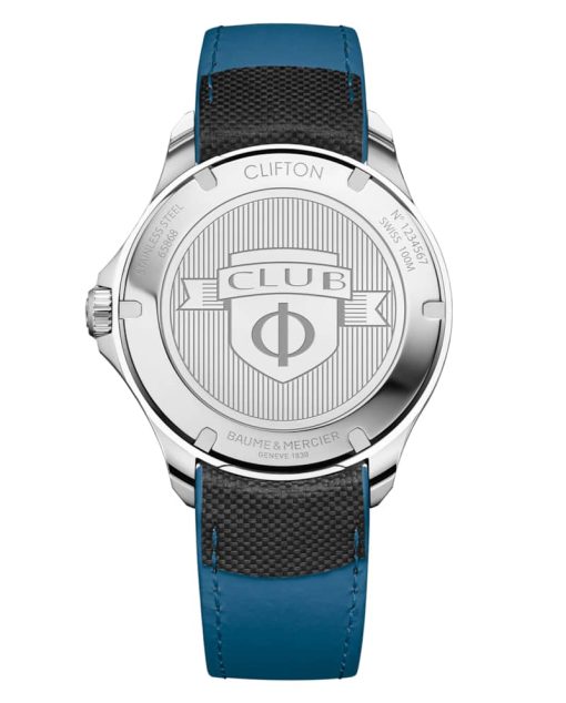 Baume & Mercier Clifton Club Automatic Black Opaline Dial & Leather Strap Watch, 42mm - Image 2