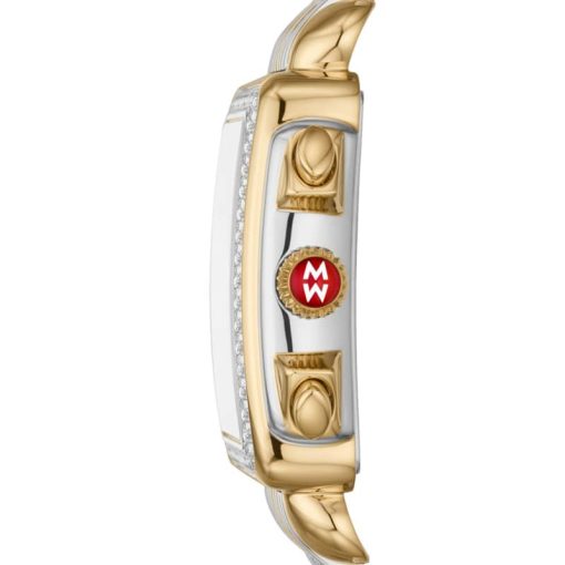Michele Deco XL Limited Edition Chronograph MOP w/ Diamond Dial Two-Tone Bracelet Watch, 36mm - Image 2