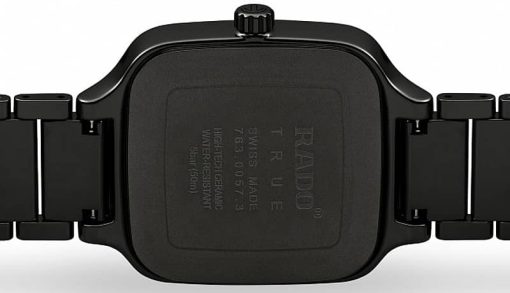 Rado True Square Diamonds Automatic Black Dial Ceramic Watch, 38mm - Image 2