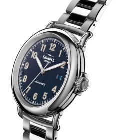 Shinola The Runwell Automatic Midnight Blue Dial Stainless Steel Watch, 39.5mm - Image 2