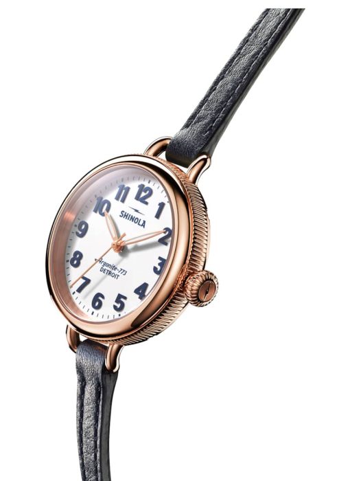 Shinola The Birdy 34mm White Dial Rose Gold Womens Watch - Image 2
