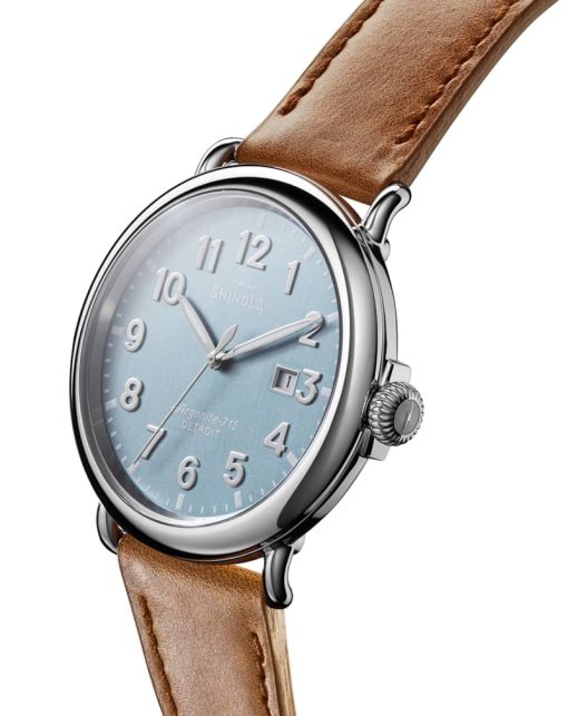Shinola The Runwell 47mm Stone Blue Dial Stainless Steel Mens Watch - Image 2