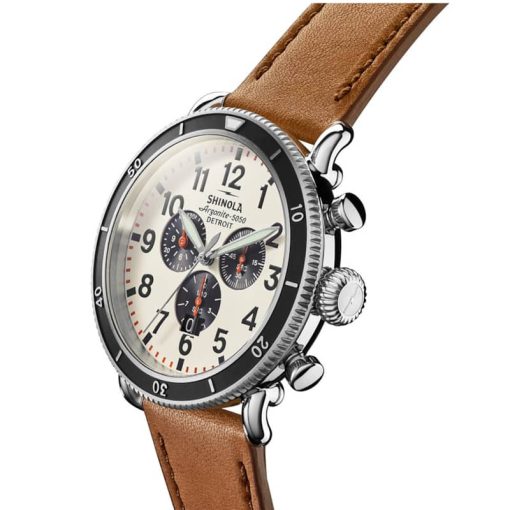 Shinola The Runwell Sport Chrono 48mm Cream Dial Mens Watch - Image 2