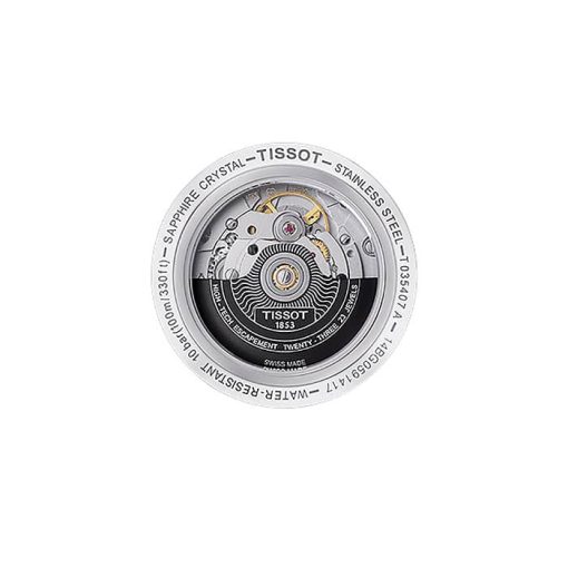 Tissot Couturier Quartz Powermatic 80 Black Dial Cow Leather Watch, 39mm - Image 3