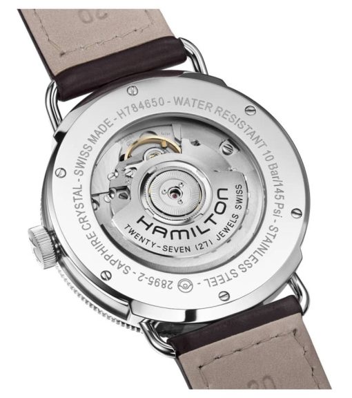 Hamilton Khaki Navy Pioneer Small Second Auto Silver Dial Brown Strap Watch, 40mm - Image 2