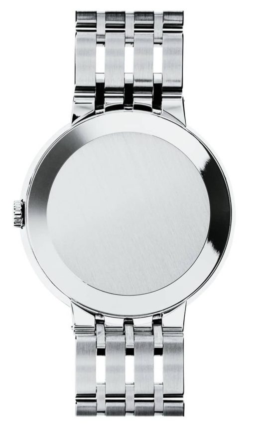 Movado Esperanza Matte Black Dial Silver-Tone SS Watch, 40mm - Image 3