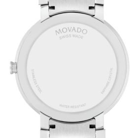 Movado Sapphire Silver Mirror Dial Stainless Steel Watch, 39mm - Image 3
