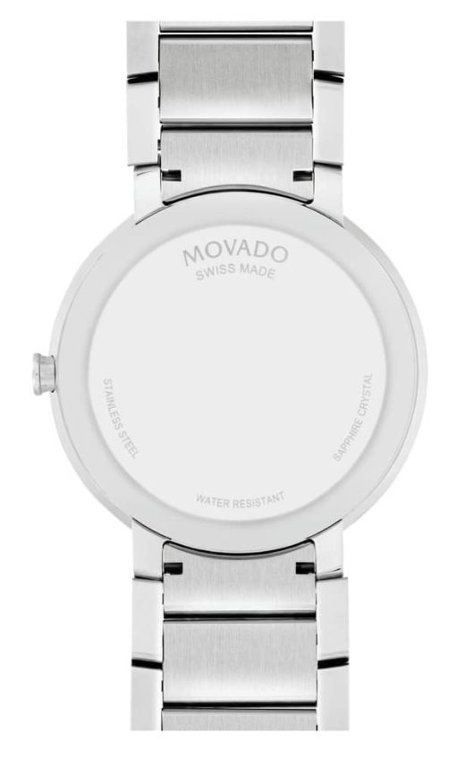 Movado Sapphire Silver Mirror Dial Stainless Steel Watch, 39mm - Image 3