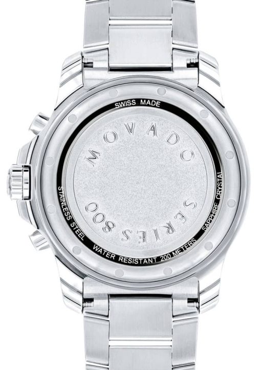 Movado Series 800 Black Dial Stainless Steel Bracelet Watch, 42mm - Image 3