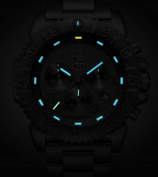 Luminox 3180 Series Navy Seal Colormark Chrono Black Stainless Steel Mens Watch - Image 3