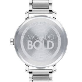 Movado BOLD Evolution Silver-Tone Metallic Dial & Link Bracelet Watch, 34mm - Image 3