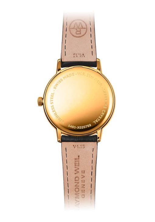 Raymond Weil Toccata Quartz White Dial Black Leather Strap Watch, 39mm - Image 3