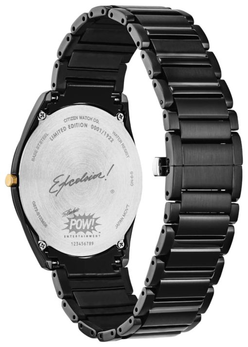 Citizen Eco-Drive Stan Lee Black Dial & Ion-Plated SS Bracelet Watch, 39mm - Image 3