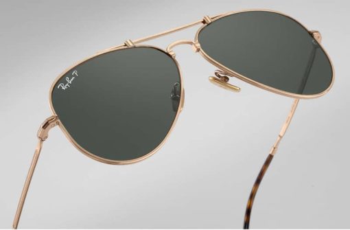 Ray-Ban RB8125M Aviator Titanium Gold Classic Sunglasses, 58mm - Image 3
