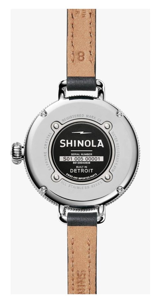 Shinola The Birdy Black Leather Strap Watch, 34mm - Image 3