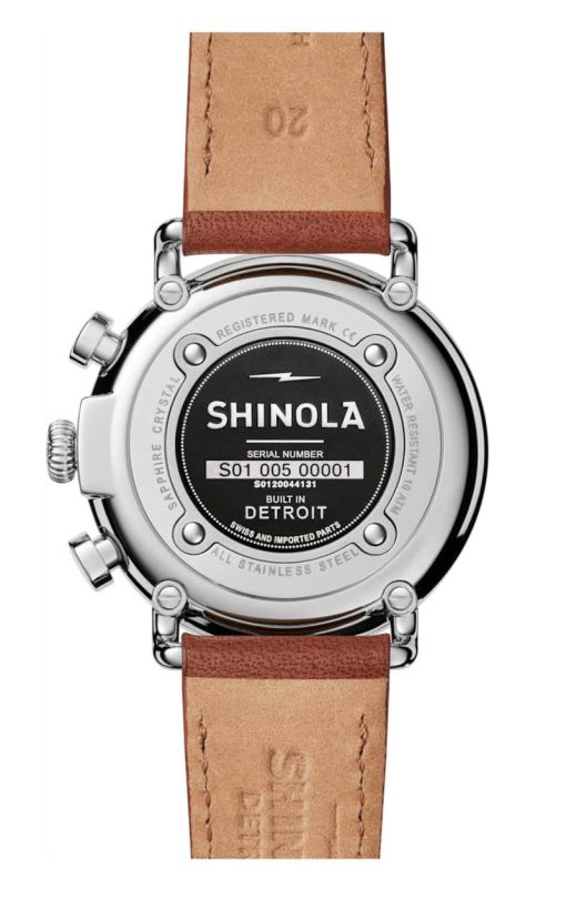 Shinola The Runwell Chrono Midnight Blue Dial Tan Watch, 41mm - Image 3