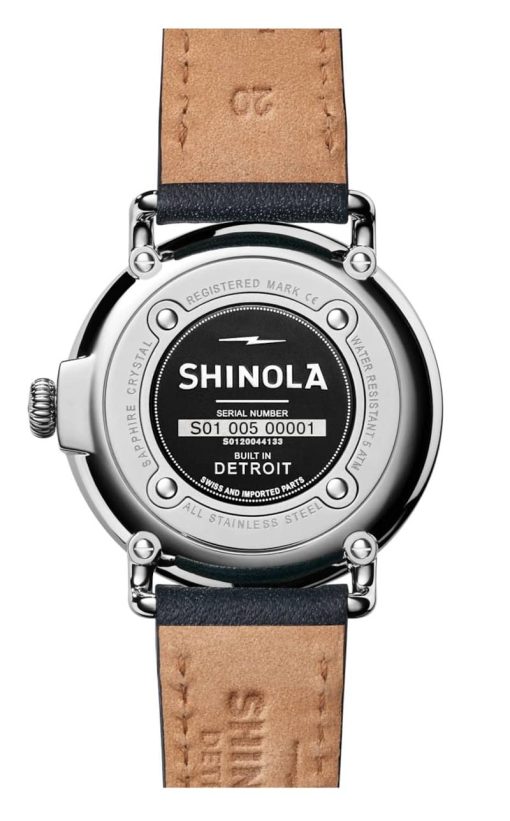 Shinola The Runwell Blue Dial Ocean Nappa Leather Watch, 41mm - Image 3