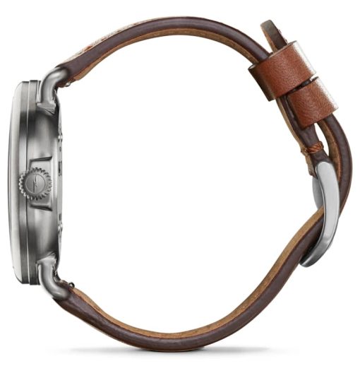 Shinola The Runwell Gunmetal Sandblast Sunray Dial Leather Watch, 41mm - Image 3