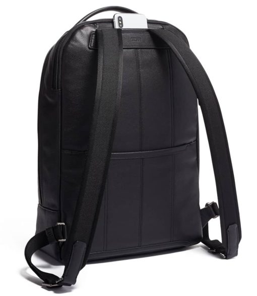TUMI Harrison Black Warren Backpack Leather - Image 4