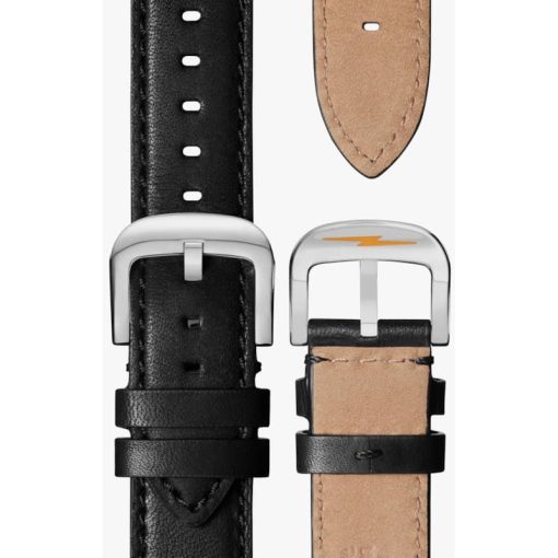 Shinola The Canfield Silver Sunray Dial Leather Watch, 43mm - Image 4
