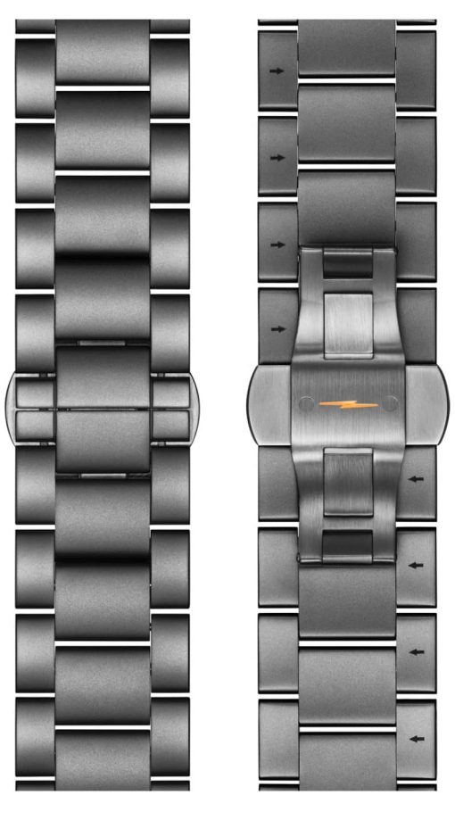 Shinola The Runwell Sport Chrono Stone Dial Sandblast PVD Gunmetal Bracelet Watch, 48mm - Image 4