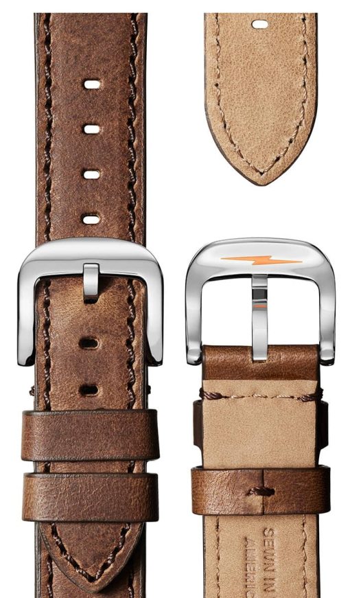 Shinola The Runwell Automatic Matte Black Dial Leather Watch, 39.5mm - Image 4