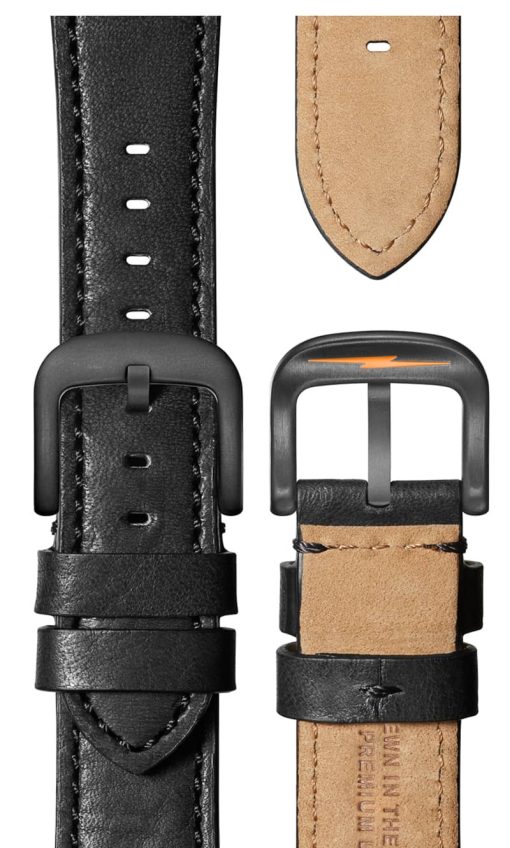 Shinola The Runwell Gunmetal Dial Black Leather Strap Watch, 41mm - Image 4