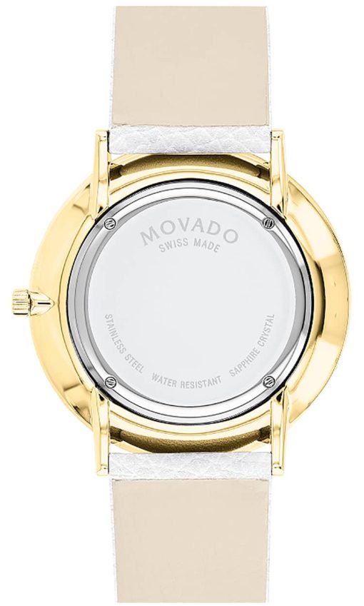 Movado Modern 47 White Dial & Leather Strap Watch, 40mm - Image 3